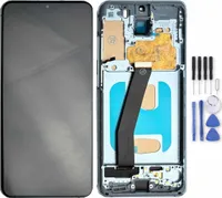 Für Samsung Galaxy S20 Display Full TFT LCD mit Rahmen Einheit Touch Ersatzteil Reparatur Blau (ohne Fingerprint)