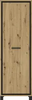 TRONDHEIM Garderobenschrank Artisan Eiche / Schwarz