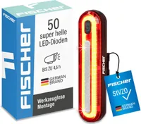 FISCHER Batterie LED/USB Rückleuchte Stab mit Universalhalterung