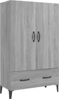 vidaXL Deska barowa szara Sonoma 70x31x115 cm Materiał drewnopochodny