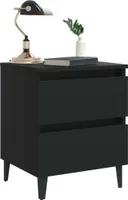 vidaXL Nachttisch Schwarz 40x35x50 cm Holzwerkstoff