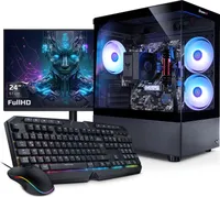 kiebel.de PC Set mit 23.8 Zoll TFT Online Allround AMD Ryzen 7 5700G, 16GB DDR4, AMD Radeon Grafik, 512GB SSD, Windows 11, Komplettsystem