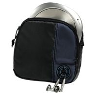 Hama CD Player Bag for Player and 3 CDs, black/blue, 170 x 165 x 35 mm, Schwarz, Nylon