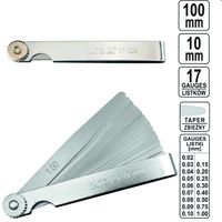 YATO Fühllehre 100mm YT-7220 Abstandslehre 17 Blatt Spaltmass 0,02-1,00mm
