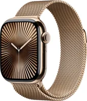 Apple Watch Series 10 GPS+ Cellular 42mm Gold Titanium Case with Milanese