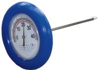 Poolthermometer Schwimmbad - Thermometer mit blauem Schwimmring zur Temperatur Überwachung