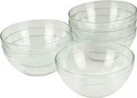 Glasschüssel Ø 17 cm 6 Stück im Set Beilagenschüssel Dessertschale Stapelschale
