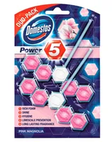 Domestos Power 5 WC-Duftspüler Pink Magnolia - 2 Stück à 55 g, leistungsstarke Frische für Ihre Toilette