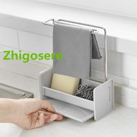 Küche Racks Sink Spül Organizer Lagerung Waschbecken Schwamm Halter mit Saugnapf