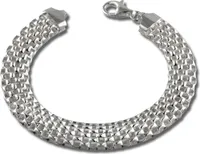 SilberDream Damen-Armband Geflecht 925 Silber poliert 19cm silber SDA2019J