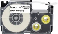 Casio-kompatibel XR-24WE Schriftbandkassette - Schwarz auf weiß - 24 mm x 8 m
