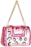 BRUBAKER Handtasche - Handbemalte Weihnachtskugel aus Glas - 7,5 cm Baumkugel Handtasche Rosa Pink - Weihnachtsdeko Anhänger für Frauen  Baumschmuck
