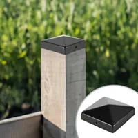 10x Pfostenkappe Zaunpfahl Abdeckung Pyramide Abdeckkappe für Pfosten 71x71mm Schwarz
