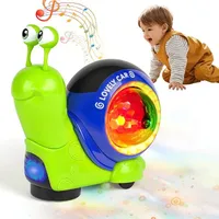 Musik Baby Krabbel Spielzeug, Lustige Schnecke Krabbel Spielzeug mit Lichter und Musik, Pädagogisches Spielzeug Baby