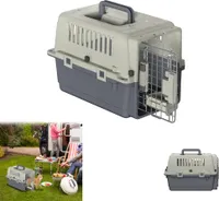 UISEBRT 50x34x32cm prepravný box letecký box letecký box box pre psy box pre autá box pre psy mačky s vaničkou vetracia mriežka bezpečnostný zámok do 5KG (S)