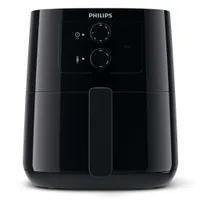 Philips Essential Compact Airfryer Heißluftfriteuse, 0.8 kg, 12 Funktionen, energieffizient, Schwarz (HD9200/90)