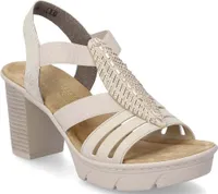 Rieker Damen Klassische Sandalen 67526-62 Farbe: Beige Größe: 40
