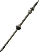 Stockschrauben M10 Edelstahl für PV Anlagen Ausführung M10x200 mm