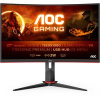 AOC C27G2ZU/BK plochý počítačový monitor 68,6 cm (27") 1920 x 1080 px Full HD LED Černá, Červená