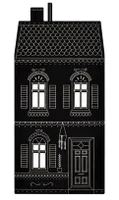 Drevená kriedová tabuľa, Townhouse 74x37cm