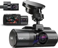 Dashcam Auto 2.5K+ 2.5K+ 1080P vorne hinten innen, HDR/ 30FPS Kamera, 3 Channel Bewegungsüberwachung Dash Cam Infrarot Nachtsicht, 2.45”