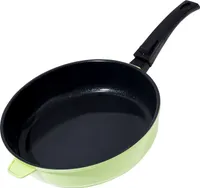 ø28cm KING® Bratpfanne BRILLANT aus Aluguss / Farbe: grün / mit abnehmbarem Griff