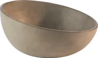 APS Schale Element  Hochwertige Schale aus Beton mit möbelschonender Unterseite  Stapelbar und mit der Abmessung Ø: 26 x H: 7,5 cm / 13 cm cm für 1,7 Liter, rund und abgeschrägt