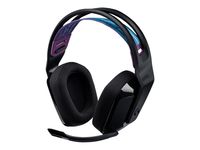 Logitech G535 LIGHTSPEED Gaming Wireless Headset - Leichtes, ohraufliegendes Headset, Flip-Mute-Mikrofon, Stereo, PC, PS4, PS5, wiederaufladbar über USB - Schwarz