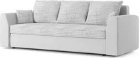 Couch PAUL mit Schlaffunktion - Schlafcouch mit Bettkasten - Stoff LAWA 09+SOFT 17 Hellgrau&Weiß