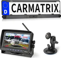 CARMATRIX Solar Rückfahrsystem 7" IPS-HD Monitor Rückfahrkamera für Wohnmobil, Wohnwagen, Transporter