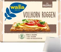 Wasa Vollkorn Knäckebrot kernig knusprig 100% Vollkorn reich an Ballaststoffen (1x260g Packung) + usy Block