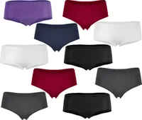 Fabio Farini - 5 Stück Damen Boxershorts Unterwäsche - nahtlose Unterhosen aus Microfaser im sportlich eleganten Look, zufällig ausgewählte Farben