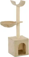 Katzen-Kratzbaum mit Sisal-Kratzsäulen 105 cm Beige