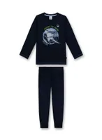 Sanetta Jungen Schlafanzug lang Weltraumrakete blau Gr. 92 - 140 98