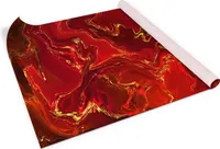 Rot marmoriert– Möbelfolie selbstklebend – PVC Klebefolie für Möbel – Küche – Schränke – Möbelrenovierungsfolie – Möbeldekorfolie – 100x50 cm