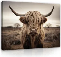 Obraz na plátně skotský skotský skot zvířata kráva 100x70 cm velký moderní obraz na plátně obraz na plátně nástěnná fototapeta obývací pokoj ložnice