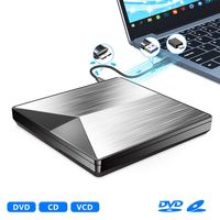 Externes CD DVD Laufwerk USB 3.0, CD DVD-/+RW Brenner Plug&Play und Niedriger Lärm Externes Laufwerk für Laptop, Desktop, Mac, MacBook, OS, Windows7-11