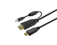 Vivolink PROUSBCHDMIUSBB10, 10 m, USB C, USB 3.2 Gen 1 (3.1 Gen 1), 5000 Mbit/s, Schwarz