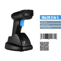 433 Mhz Wireless 2D-Barcode-Scanner-Barcodeleser für Ladengeschäfte Supermarkt