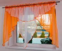 Fertige Gardine Genf, 350x150, Orange