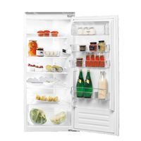 Einbau-Kühlschrank Inox LED 209 L Glas Ablagen Indesit IBC 12AC21R