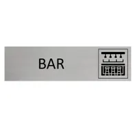 Dveřní cedule CombiCraft Bar ve stříbrné barvě s páskou - 165 x 45 mm