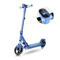 Elektroscooter Kinder E-Scooter Blau mit LED-Anzeige Klapproller elektroroller Staubgeschützter Ladeanschluss E Roller Geschenk Für Kinder Und Jugendliche