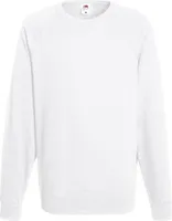Fruit of the Loom 62-138-0 | Herren Lightweight Raglan Sweat / Belcoro® Garn - Farbe: White - Größe: XXL