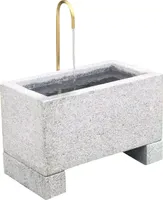 Dehner Gartenbrunnen Salzburg, ca. 60 x 72 x 35 cm, Granit/Metall, grau/gold