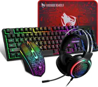 Extralink Gaming Set TF400 4in1, Tastatur + Maus + Headset + Mauspad, LED hintergrundbeleuchtet