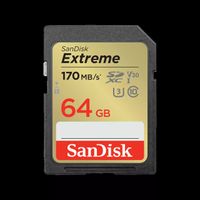 Karta Pamięci Sandisk Extreme Sdxc 64Gb 170/80 Mb/S Uhs-I U3 (Sdsdxv2-064G-Gncin)