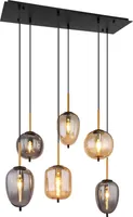 Globo Lighting Deckenleuchte Metall schwarz matt, 6x E14