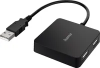 hama USB 2.0 Hub 4 Port schwarz