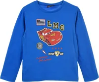 Cars Detské chlapčenské tričko s dlhým rukávom, farba:modrá, veľkosť Kids:98